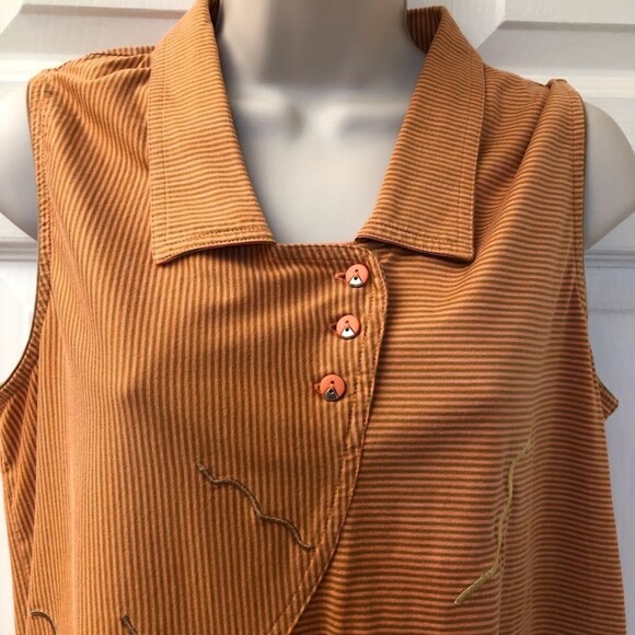 Vintage JAMIE SADOCK Set of 2 Women's Golf Tops Sleeveless Orange Medium - Picture 11 of 11
